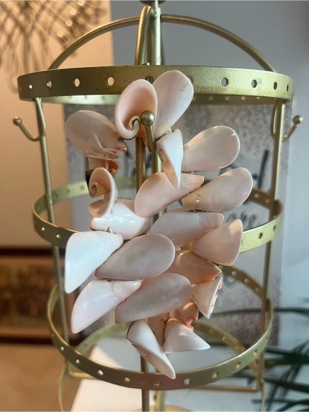 Pink Shell Cluster bracelet